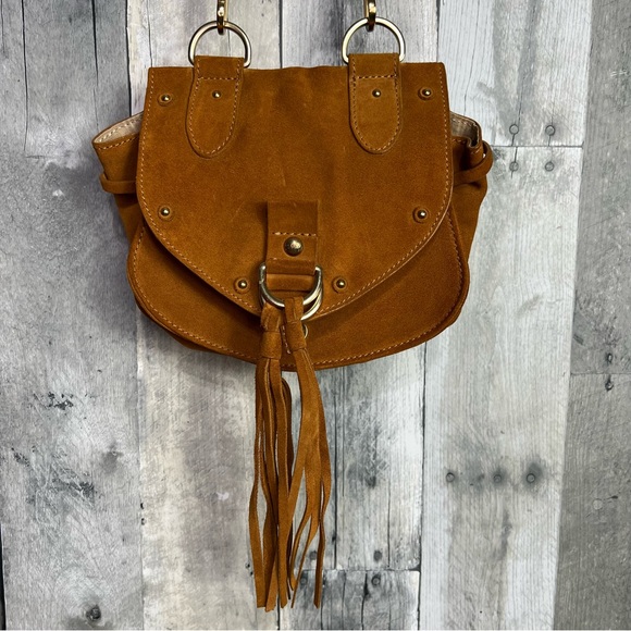 See By Chloe Handbags - SEE BY CHLOE Mini Collin’s Boho Suede Leather Crossbody Saddle Bag